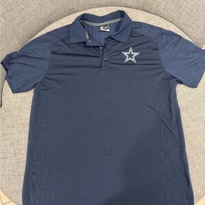 NFL Dallas Cowboys Men's Dark Blue Polo Shirt with Star Logo